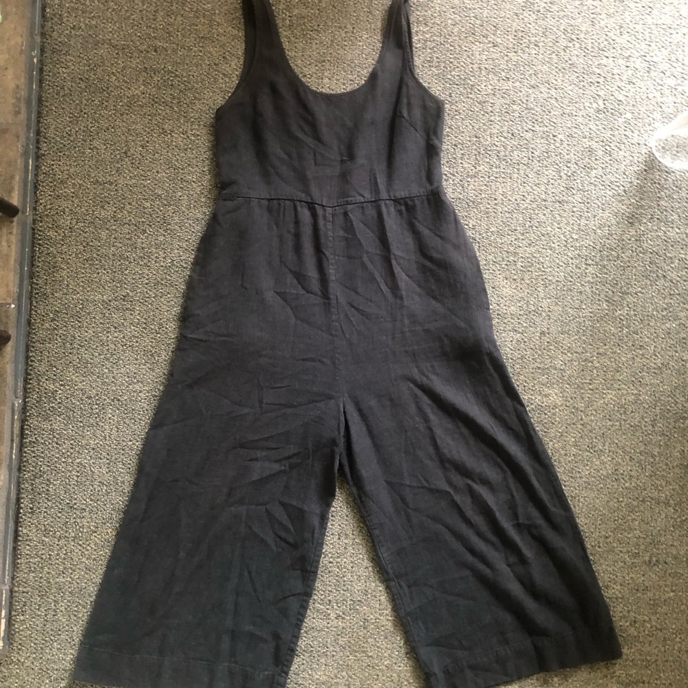 Patagonia Charcoal Gray Sleeveless Wide-Leg Island Jumpsuit xs